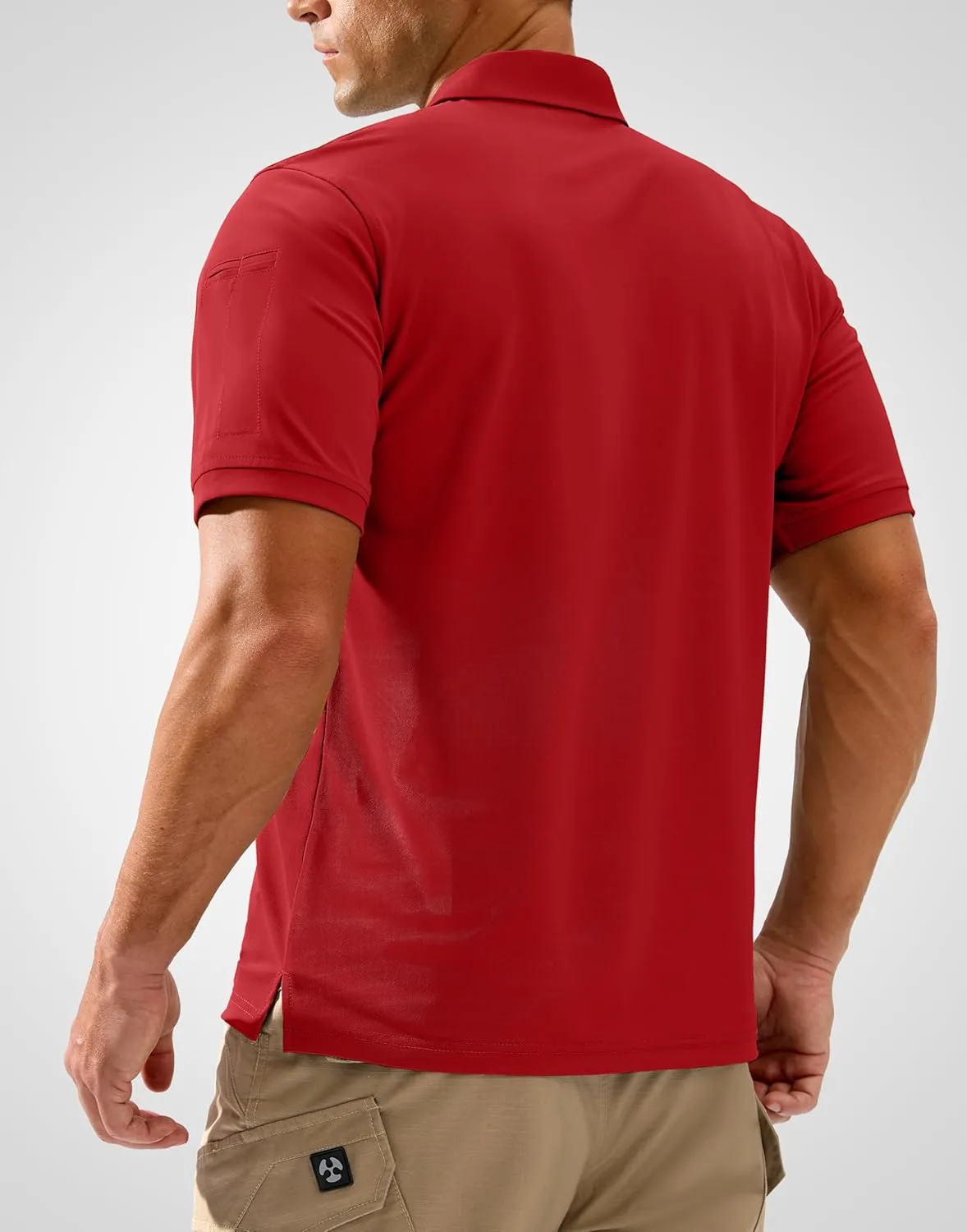 Pudolla Mens Tactical Shirts Short Sleeve Golf Work Polos Moisture Wicking Dry Fit Collared Shirt Lightweight Polo Shirt