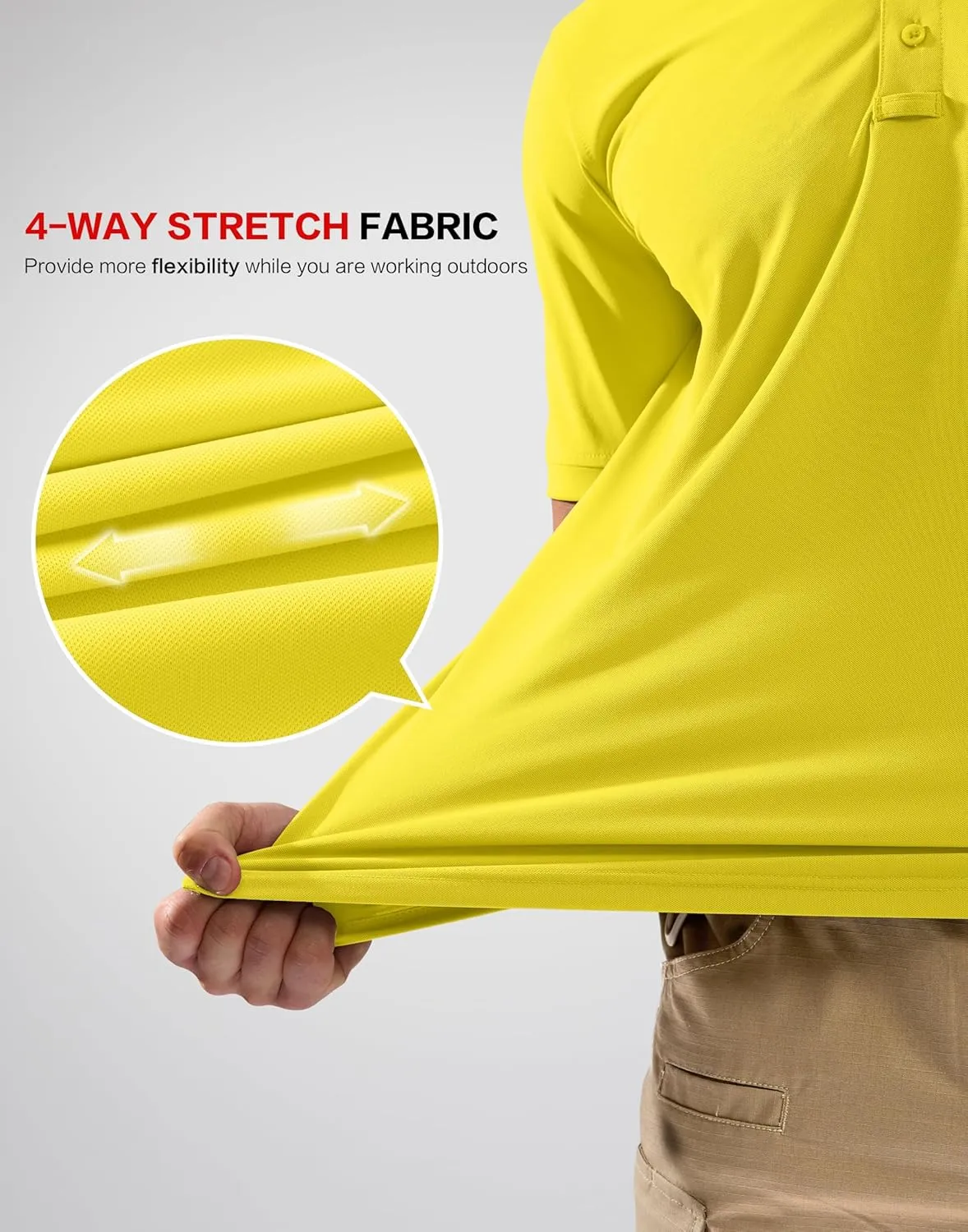 Pudolla Mens Tactical Shirts Short Sleeve Golf Work Polos Moisture Wicking Dry Fit Collared Shirt Lightweight Polo Shirt