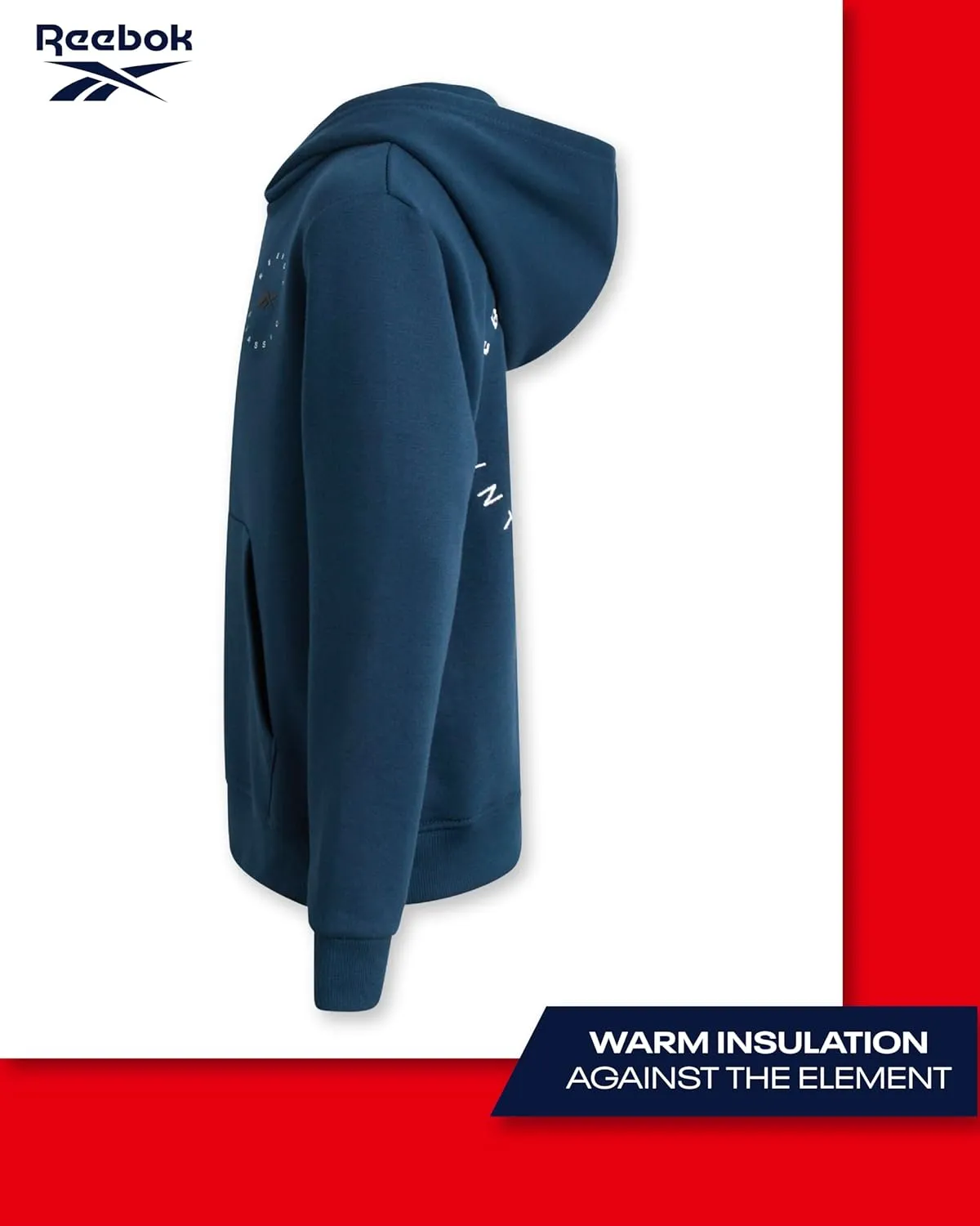 Reebok Boys Sweatshirt  Active Fleece Pullover Hoodie (Size: 4-20)