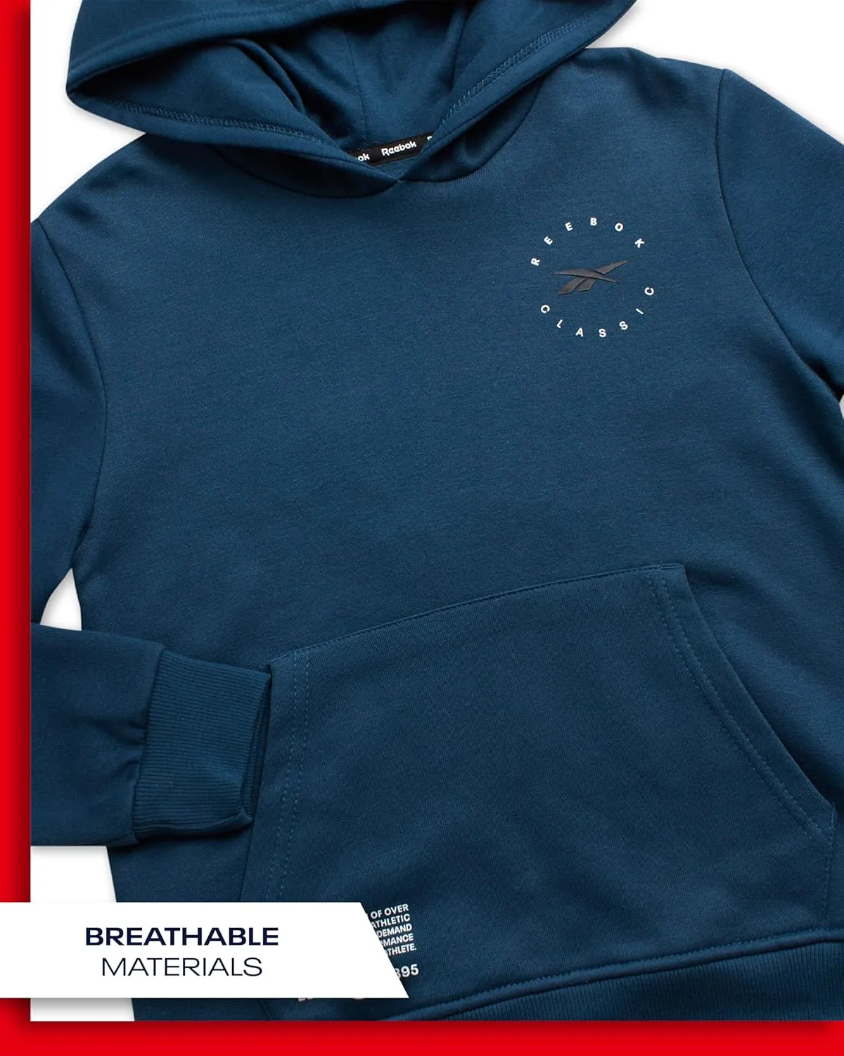 Reebok Boys Sweatshirt  Active Fleece Pullover Hoodie (Size: 4-20)