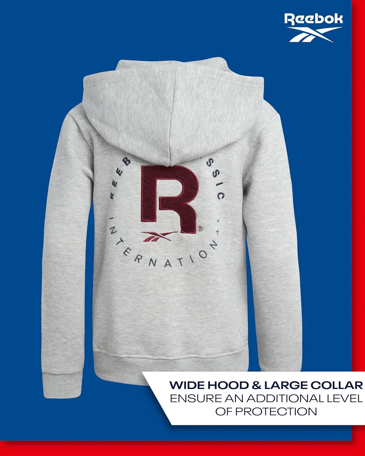 Reebok Boys Sweatshirt  Active Fleece Pullover Hoodie (Size: 4-20)