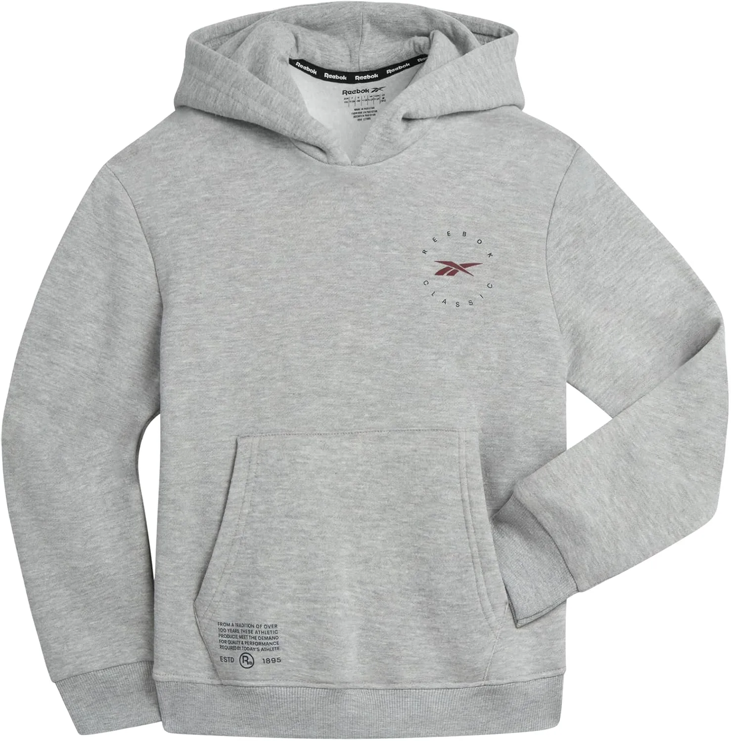 Reebok Boys Sweatshirt  Active Fleece Pullover Hoodie (Size: 4-20)