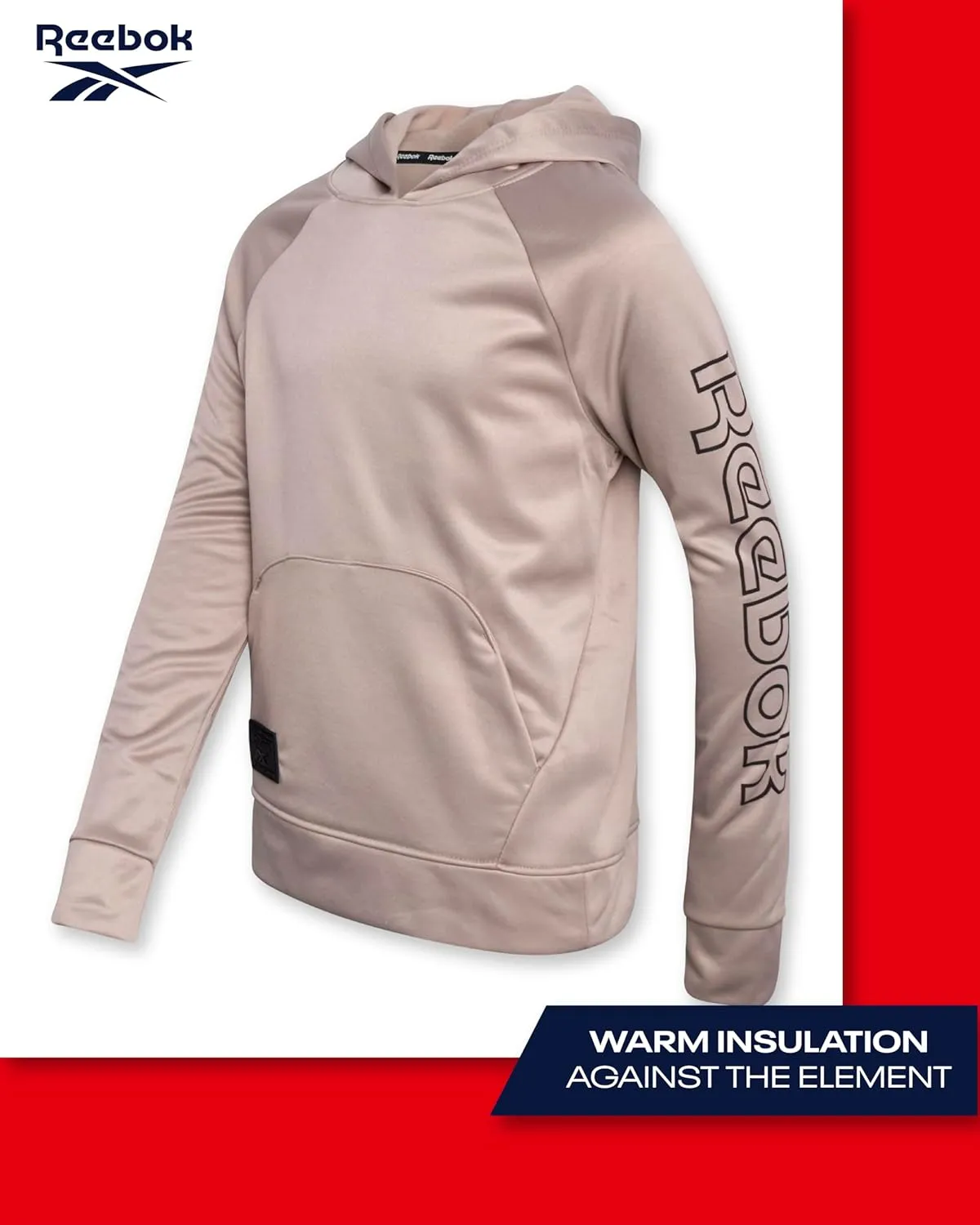 Reebok Boys Sweatshirt  Active Fleece Pullover Hoodie (Size: 4-20)