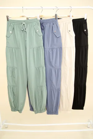 Ruched Jogger Pants | Black