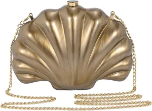 Shell Evening Clutch Purse For Women,Trendy Pearl Acrylic Handbags Shoulder Bag Crossbody Purse Party Seashell Luxury