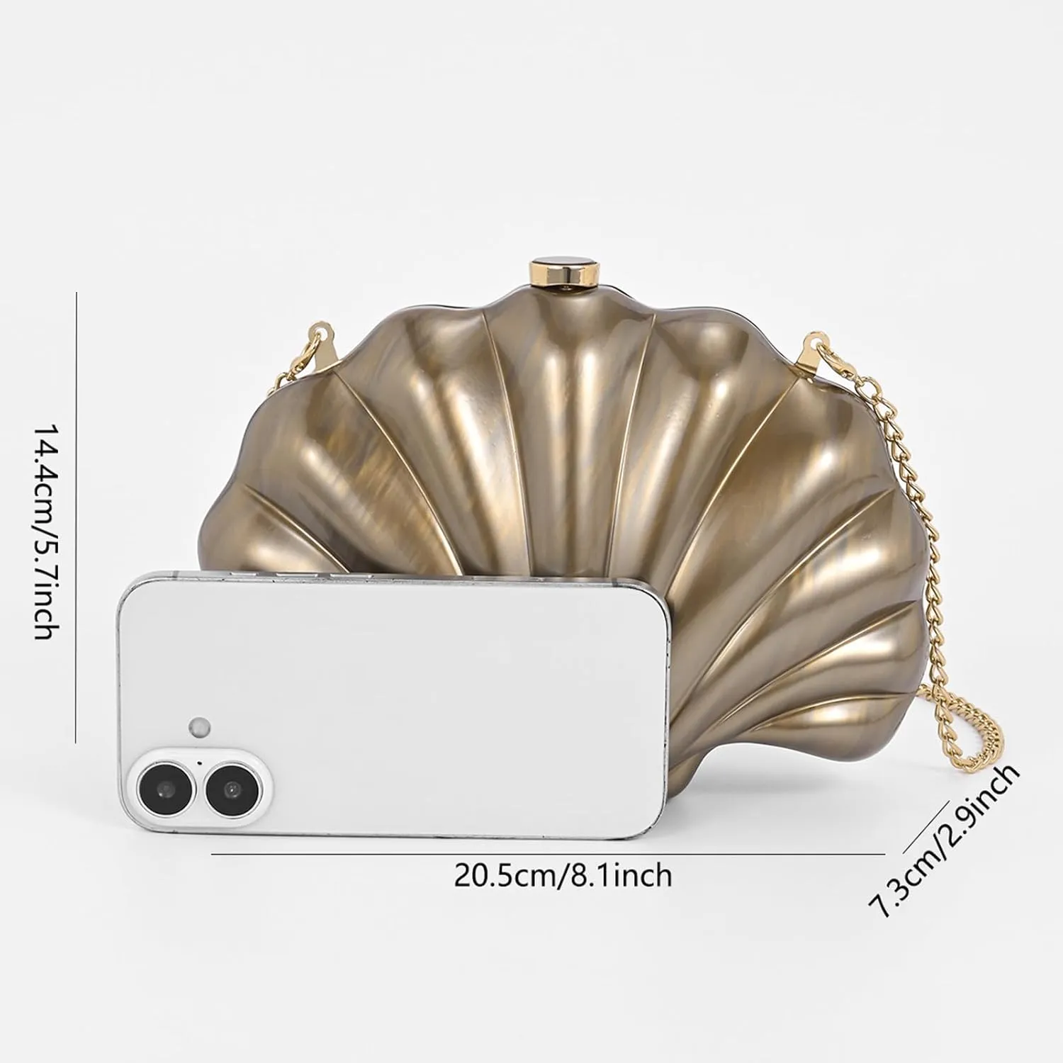 Shell Evening Clutch Purse For Women,Trendy Pearl Acrylic Handbags Shoulder Bag Crossbody Purse Party Seashell Luxury