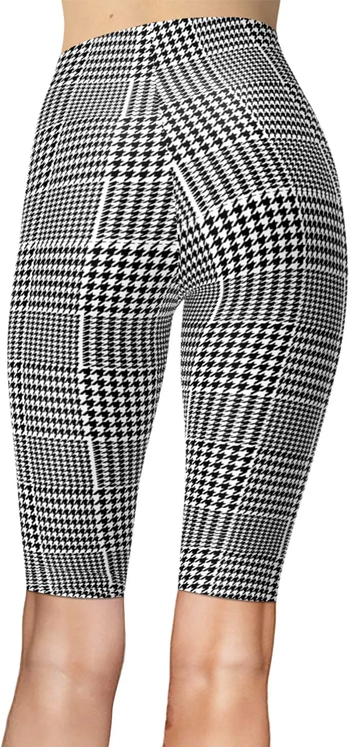 sissycos Women's Artistic Splash Printed Biker Shorts Buttery Soft Workout Leggings