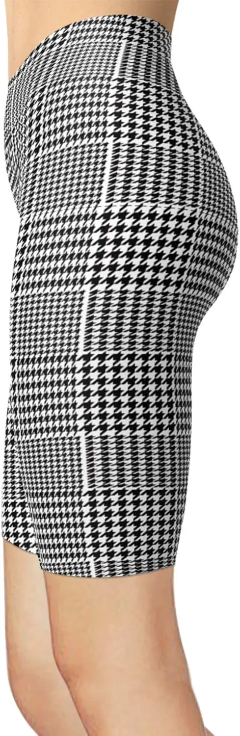 sissycos Women's Artistic Splash Printed Biker Shorts Buttery Soft Workout Leggings