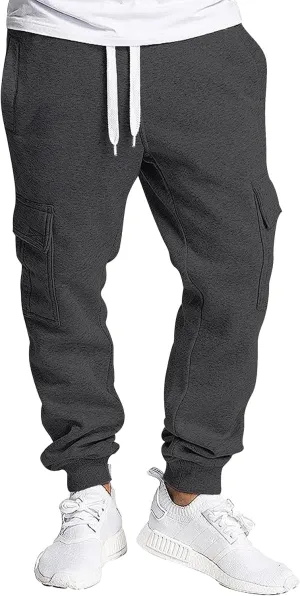 Southpole Men's Active Fleece & Tech Woven Cargo Jogger Pants