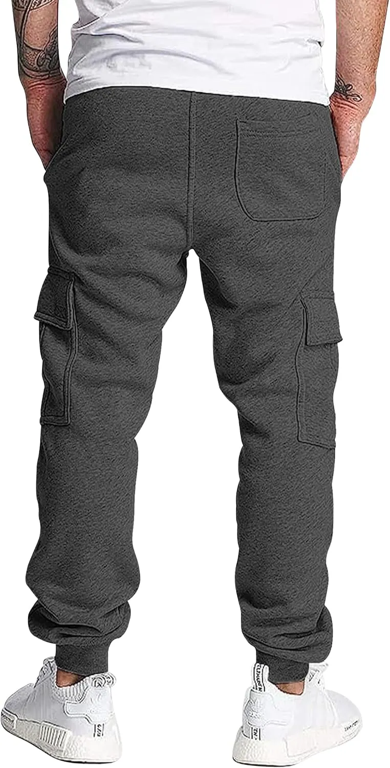Southpole Men's Active Fleece & Tech Woven Cargo Jogger Pants