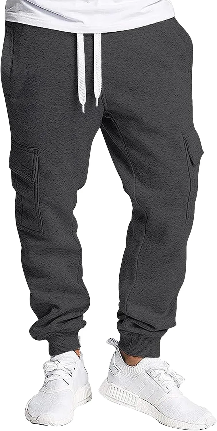 Southpole Men's Active Fleece & Tech Woven Cargo Jogger Pants