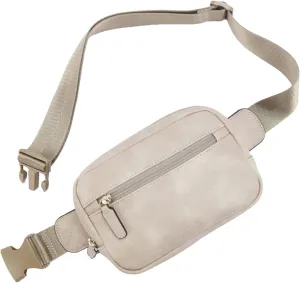 Stylish Belt Bag with Multiple Compartments And Adjustable Strap, Beige