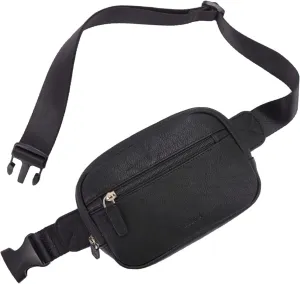 Stylish Belt Bag with Multiple Compartments And Adjustable Strap, Black