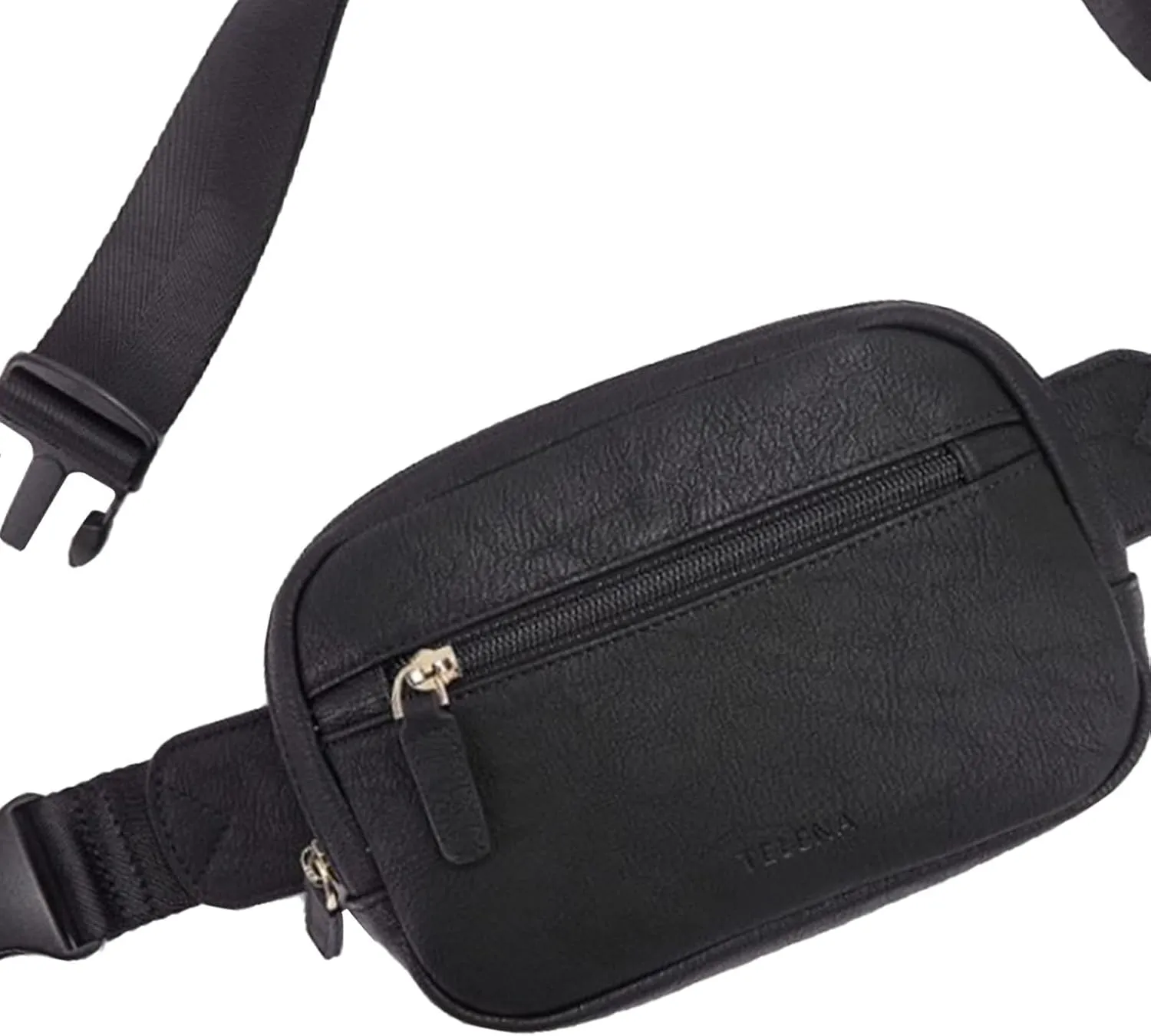 Stylish Belt Bag with Multiple Compartments And Adjustable Strap, Black