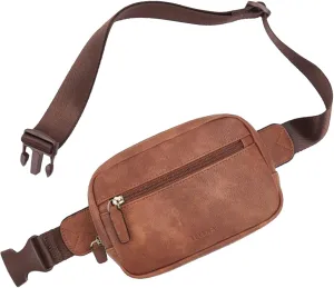 Stylish Belt Bag with Multiple Compartments And Adjustable Strap, Light Brown