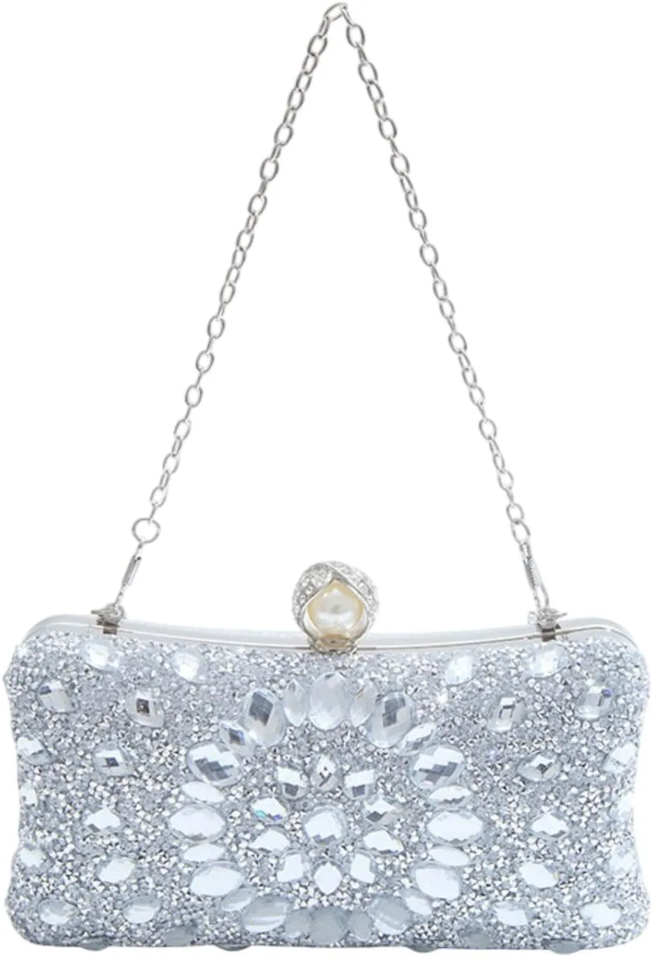 Stylish Rhinestone Clutch Purse - Portable Handbag for Weddings, Banquets, and Engagements