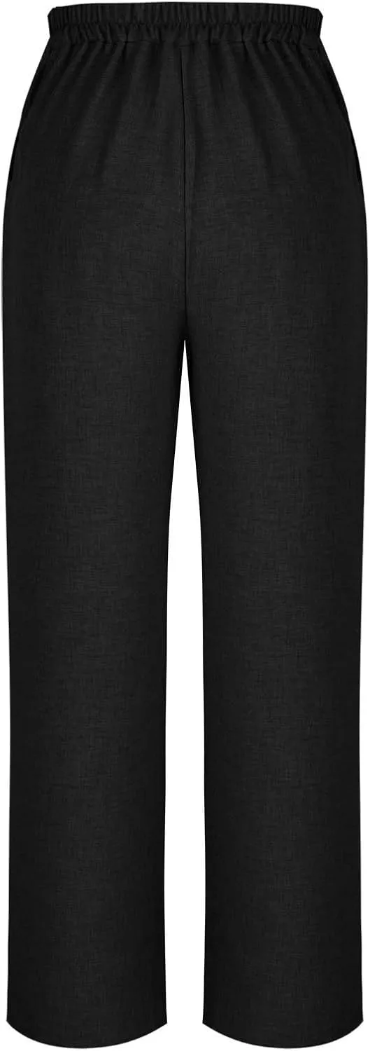 TARIENDY Plus Size Wide Leg Trousers for Women Womens high Waist Comfy Pants Lightweight Elastic Trousers Comfy Outfits