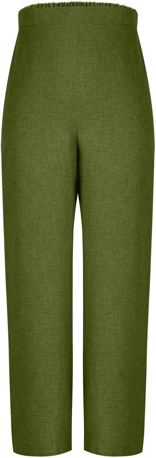 TARIENDY Plus Size Wide Leg Trousers for Women Womens high Waist Comfy Pants Lightweight Elastic Trousers Comfy Outfits