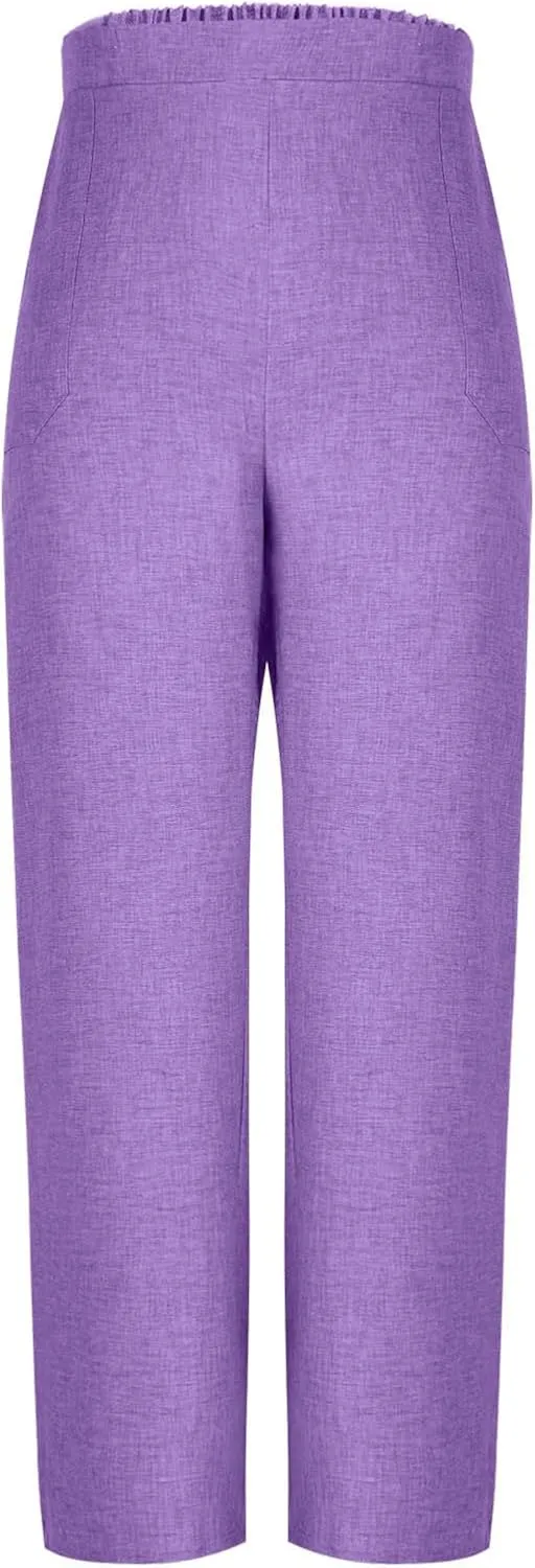 TARIENDY Plus Size Wide Leg Trousers for Women Womens high Waist Comfy Pants Lightweight Elastic Trousers Comfy Outfits
