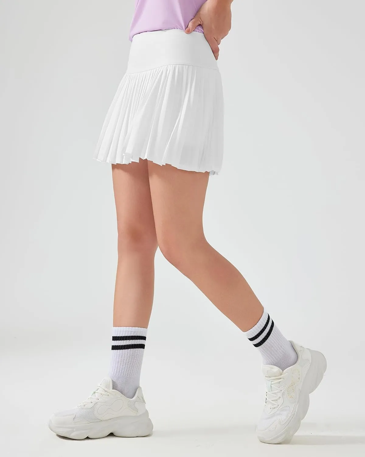 Tennis Skirts for Women High Waisted Pleated Athletic Skirt with Shorts Tummy Control A Line Golf Skort with Pockets