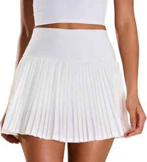 Tennis Skirts for Women High Waisted Pleated Athletic Skirt with Shorts Tummy Control A Line Golf Skort with Pockets