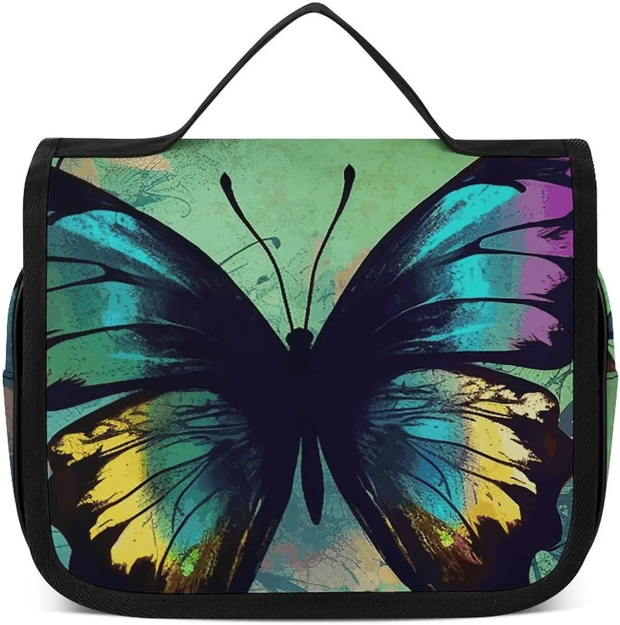 Toiletry Bag for Women Men Artistic Butterfly Makeup Bag with Hanging Hook Waterproof Bathroom Cosmetic Bag Large Capacity Travel Bag for Toiletries Accessories