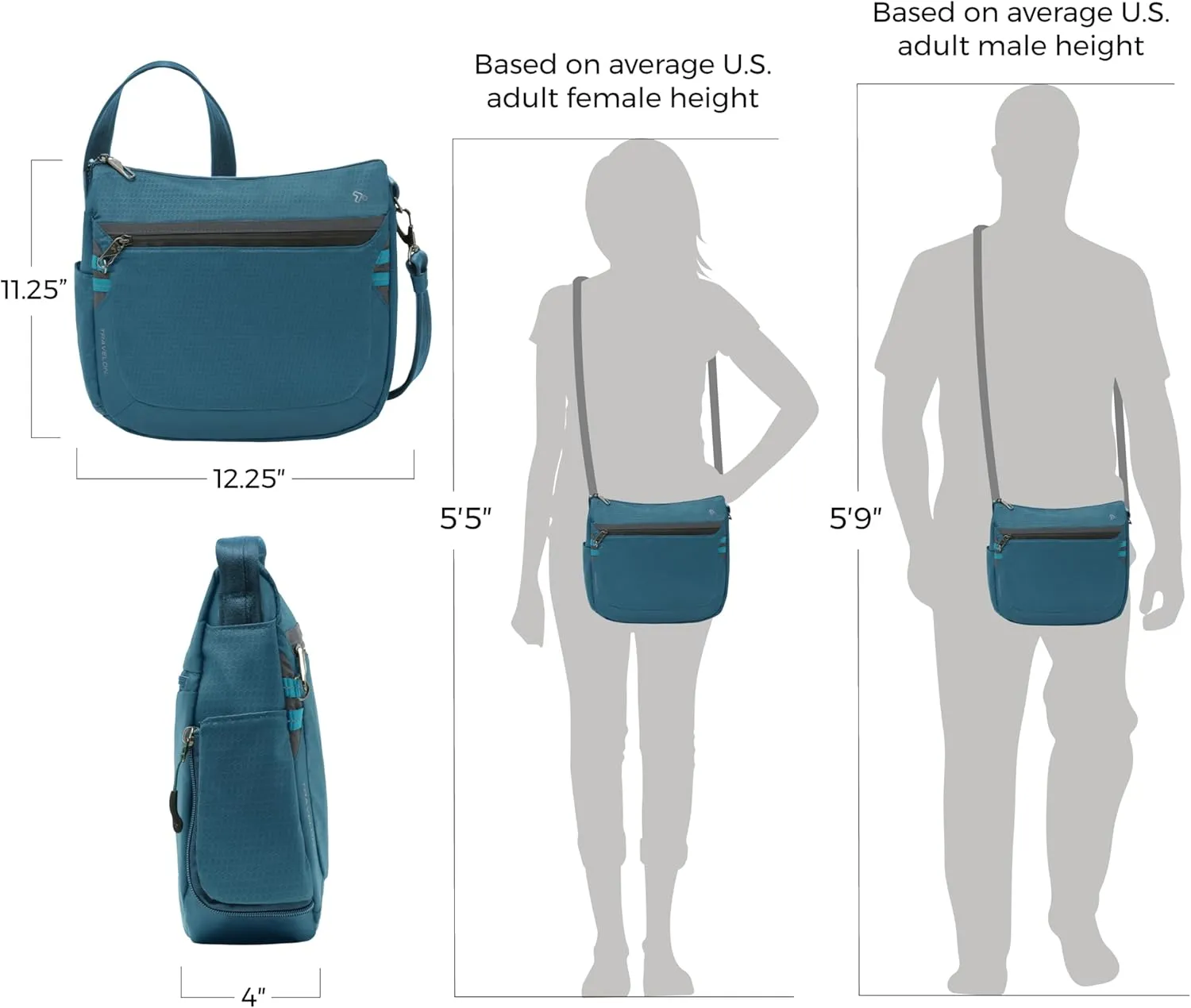 Travelon Anti-Theft Active Medium Crossbody Bag