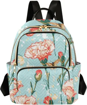 Unique Carnation Neutral 14 Inch convertible, fashion womens backpack purse backpack diaper bag for business