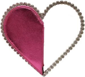 Unique Heart Designs Rhinestones Embellished Evening Bag Clutch Handbag For Cocktail Party Occasion And Dates