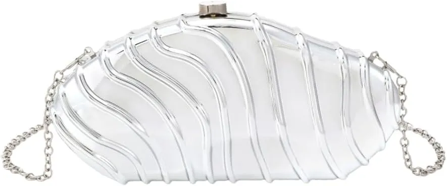Unique Irregular Shell Acrylic Clutch Bag For Wedding And Evening Parties Shoulder Crossobdy Purse Party Handbag