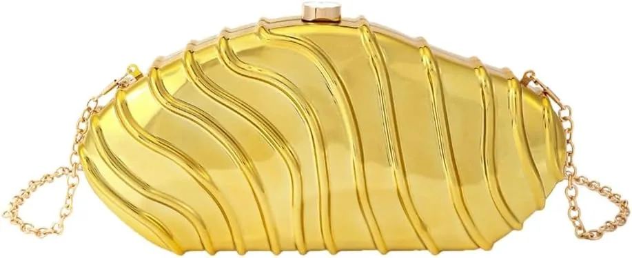Unique Irregular Shell Acrylic Clutch Bag For Wedding And Evening Parties Shoulder Crossobdy Purse Party Handbag