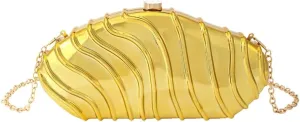 Unique Irregular Shell Acrylic Clutch Bag For Wedding And Evening Parties Shoulder Crossobdy Purse Party Handbag