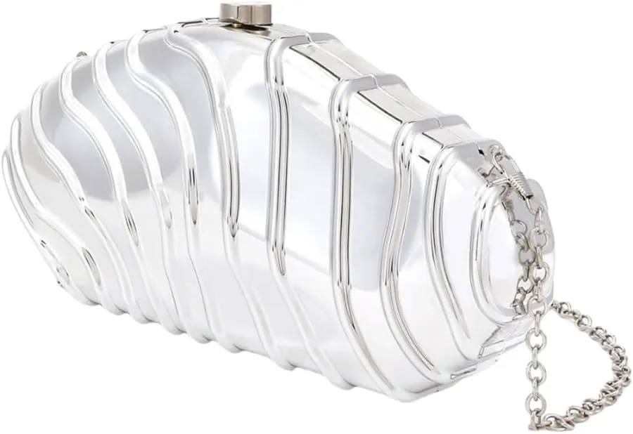Unique Irregular Shell Acrylic Clutch Bag For Wedding And Evening Parties Shoulder Crossobdy Purse Party Handbag