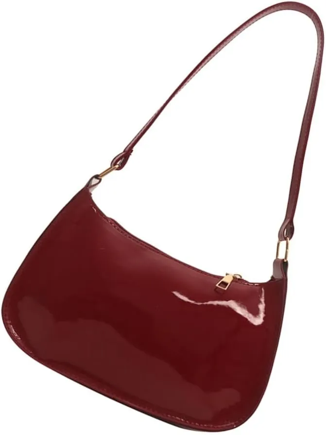 Unique PU Leather Armpit Shoulder Bag Underarm Purse Retro Inspired Satchel Clutch for Women Evening Use