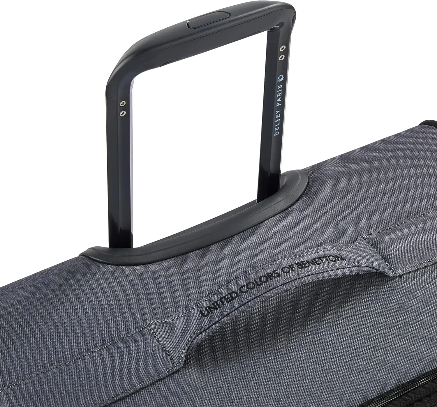 United Colors of Benetton Be Softside Expandable Luggage with Spinner Wheels, Anthracite, Checked-Medium 23 Inch