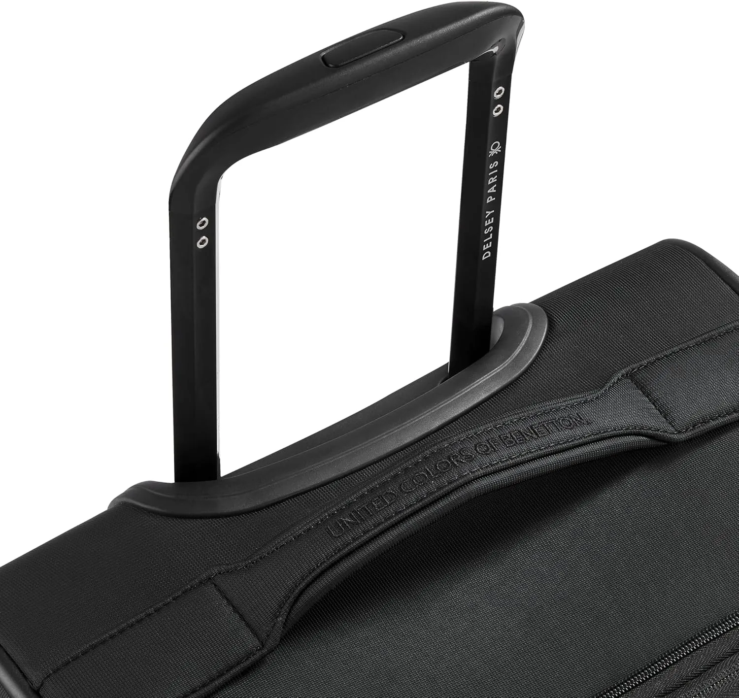 United Colors of Benetton Color Block Softside Expandable Luggage with Spinner Wheels, Black, Carry-On 19 Inch
