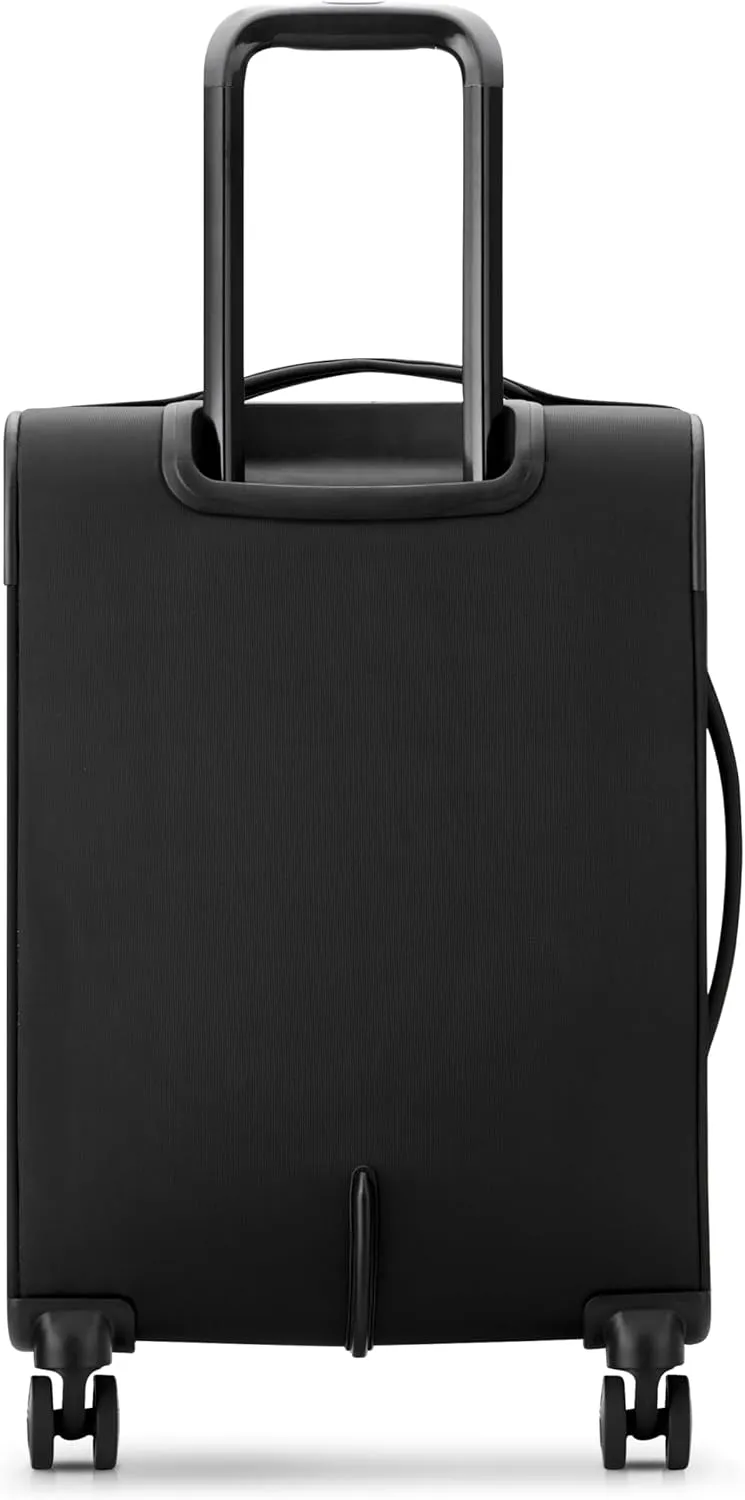 United Colors of Benetton Color Block Softside Expandable Luggage with Spinner Wheels, Black, Carry-On 19 Inch