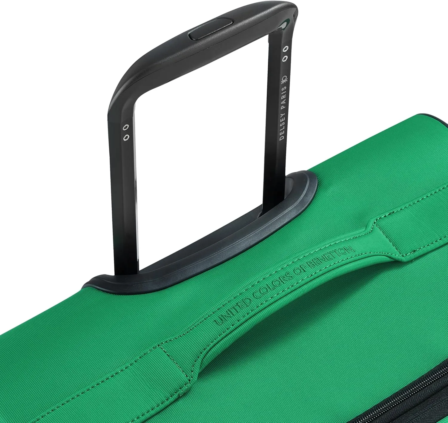 United Colors of Benetton Color Block Softside Expandable Luggage with Spinner Wheels, Green, Carry-On 19 Inch