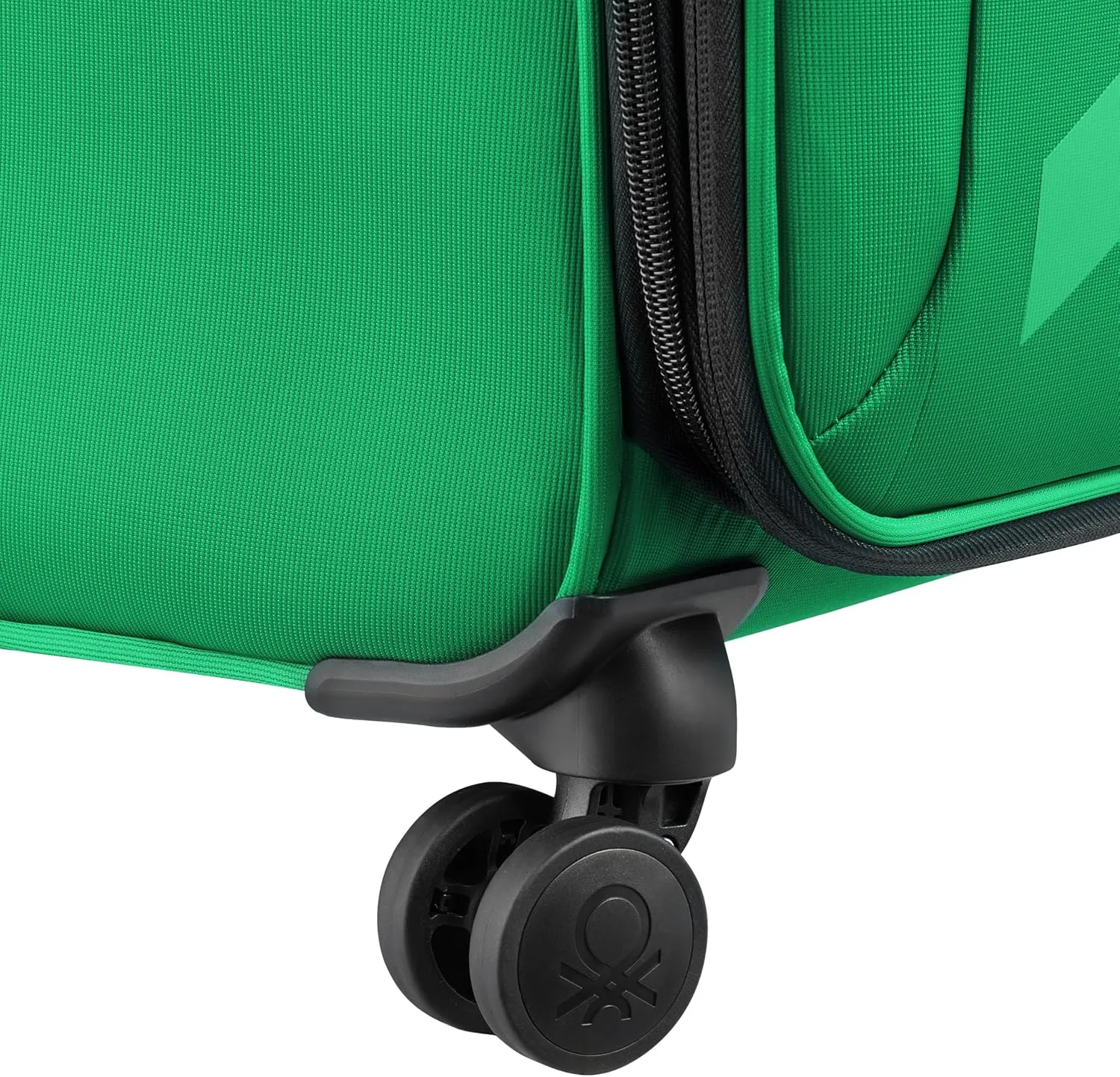 United Colors of Benetton Color Block Softside Expandable Luggage with Spinner Wheels, Green, Checked-Medium 23 Inch