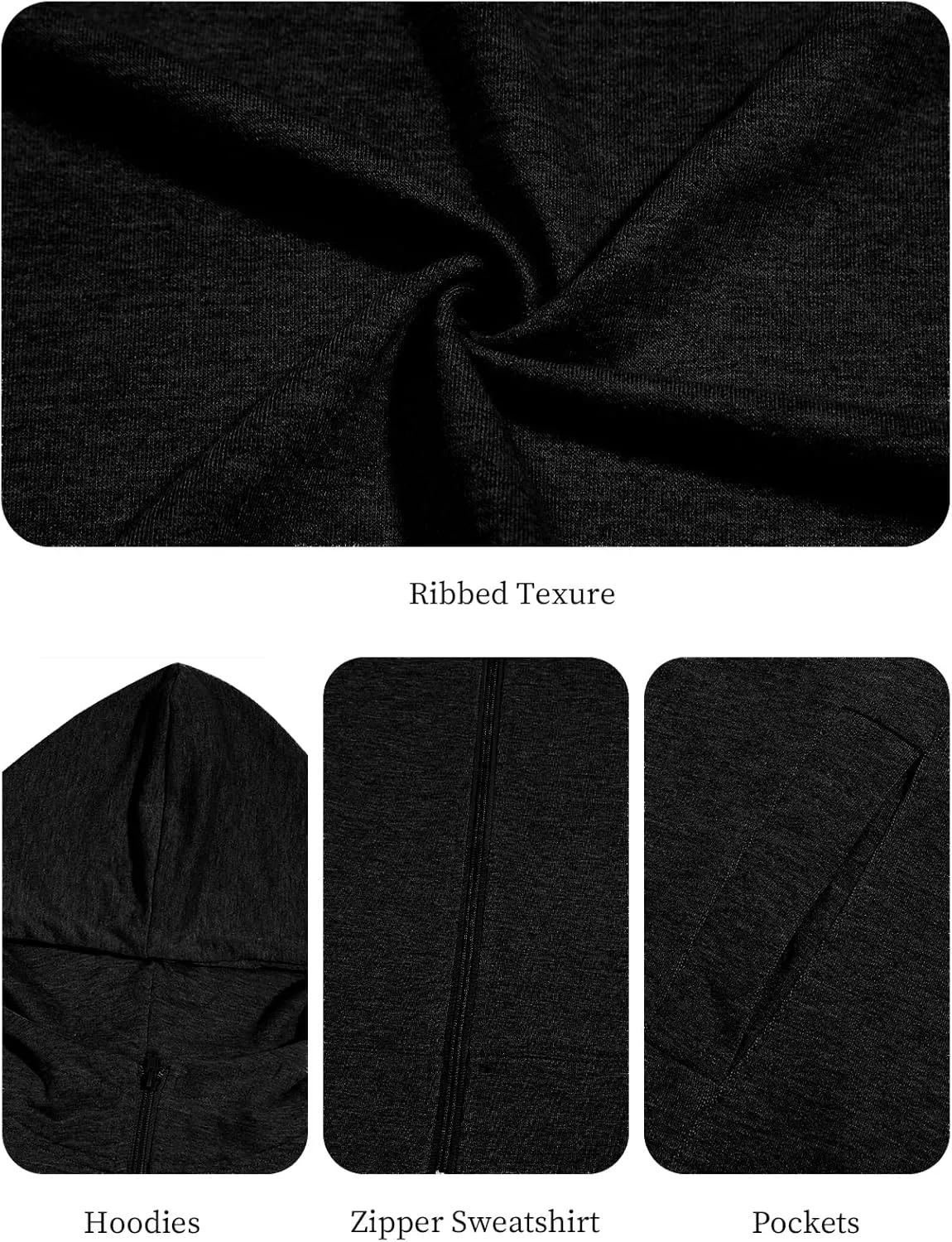 VIMPUNEC Zip Up Hoodies for Women Fall Trendy Sweatshirts Comfy Lightweight Jacket with Pockets