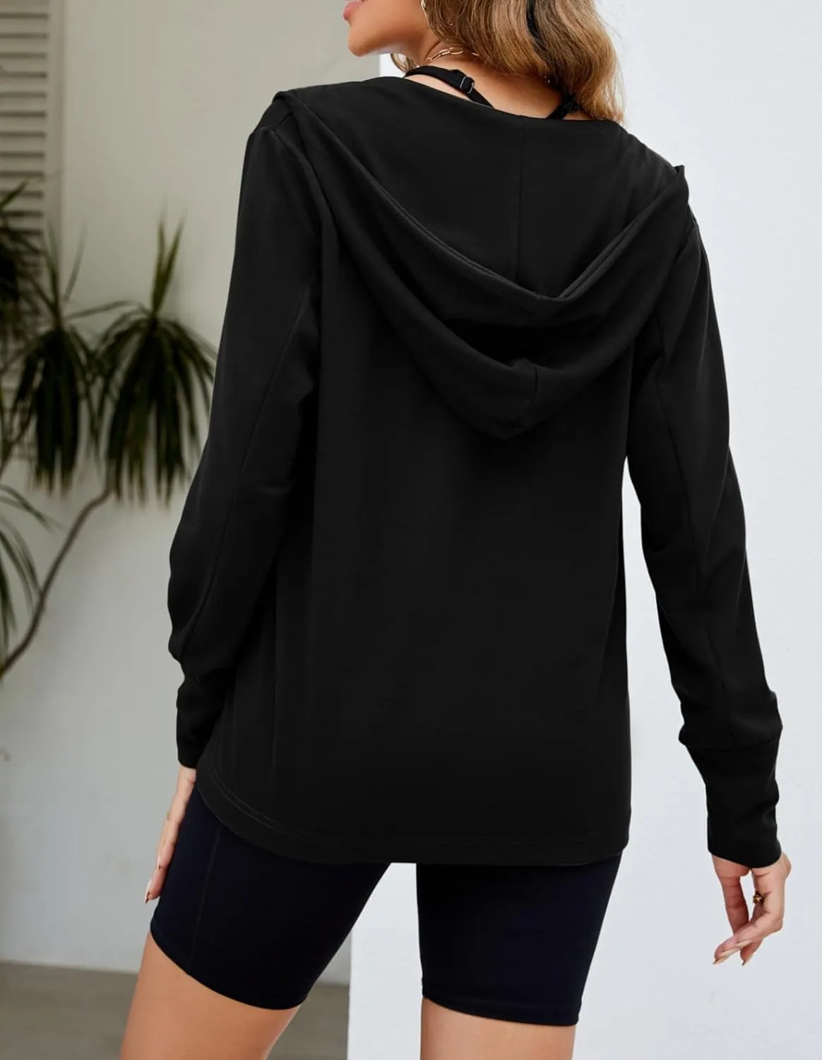 VIMPUNEC Zip Up Hoodies for Women Fall Trendy Sweatshirts Comfy Lightweight Jacket with Pockets