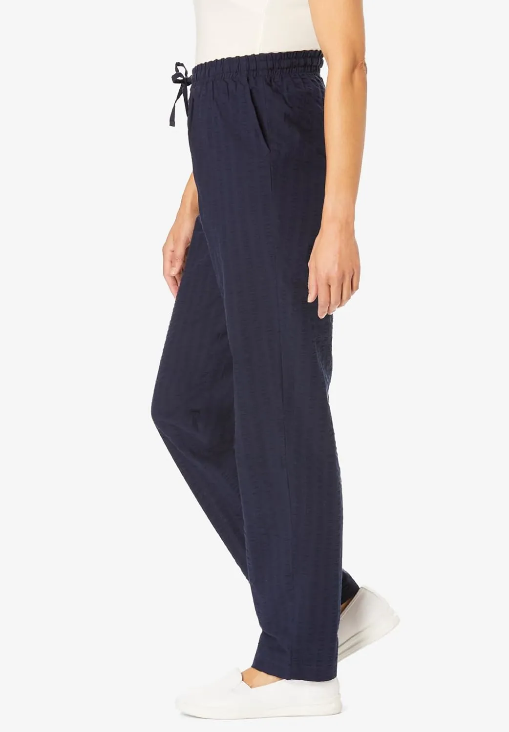 Woman Within Plus Size Seersucker Pant