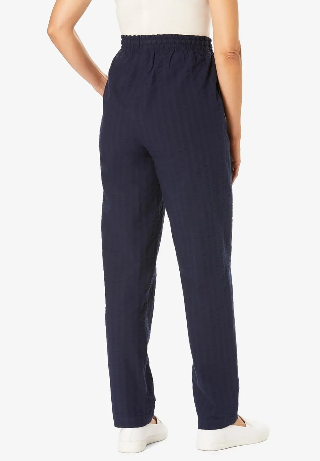 Woman Within Plus Size Seersucker Pant