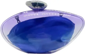 Women Acrylic Evening Clutch Purse Unique Clear Handbag with Detachable Chain for Wedding Party Prom, Blue