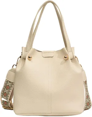 Women Bucket Bag with Adjustable Strap Stylish Ladies Commuting Crossbody Purse