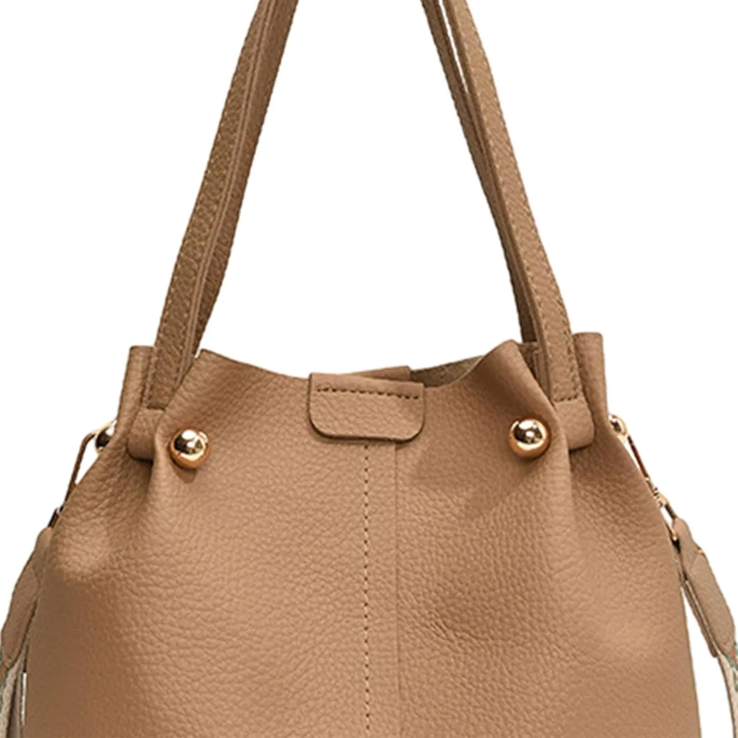 Women Bucket Bag with Adjustable Strap Stylish Ladies Commuting Crossbody Purse