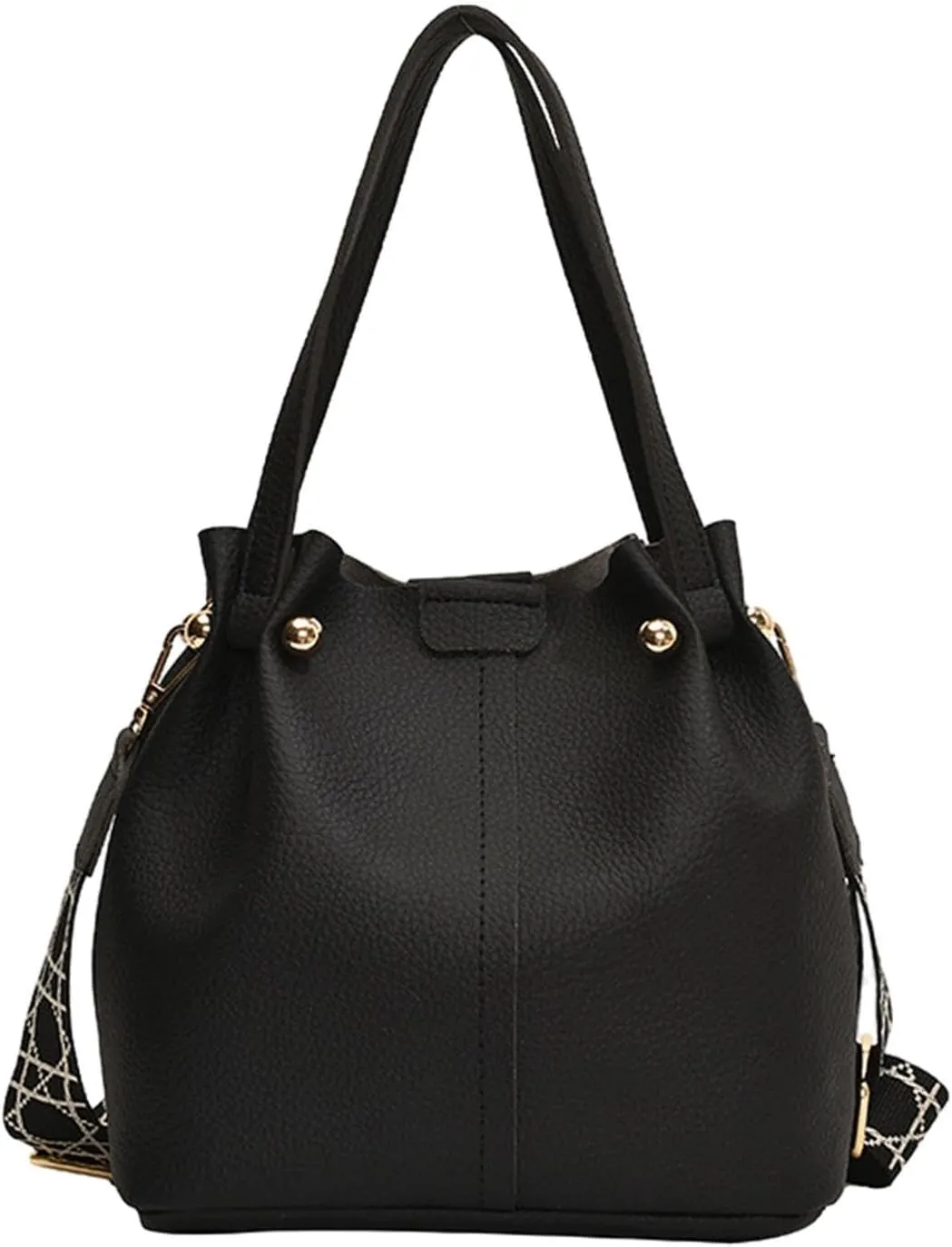 Women Bucket Bag with Adjustable Strap Stylish Ladies Commuting Crossbody Purse