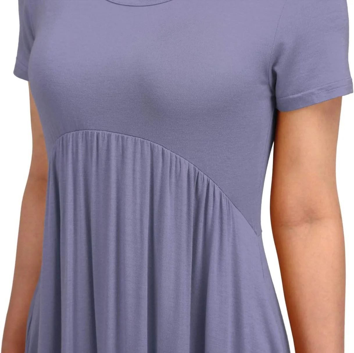 Women Casual Loose Comfy Flowy T-Shirt Dress with Pockets
