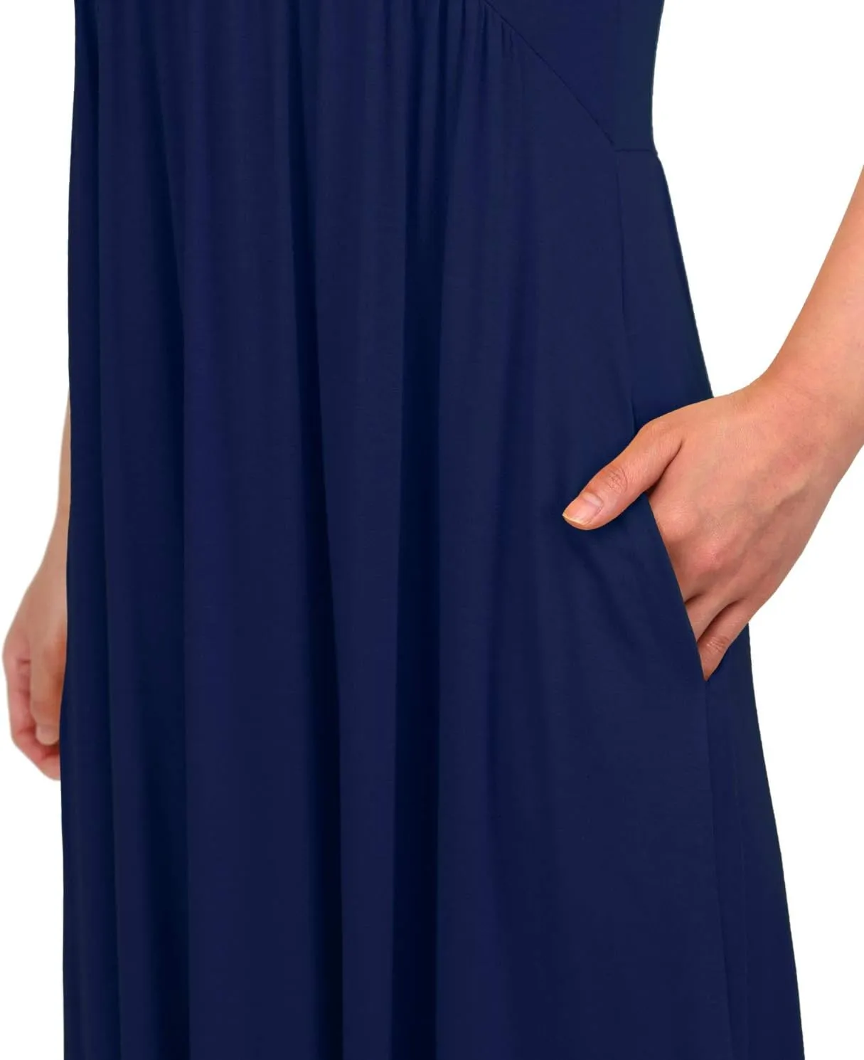 Women Casual Loose Comfy Flowy T-Shirt Dress with Pockets