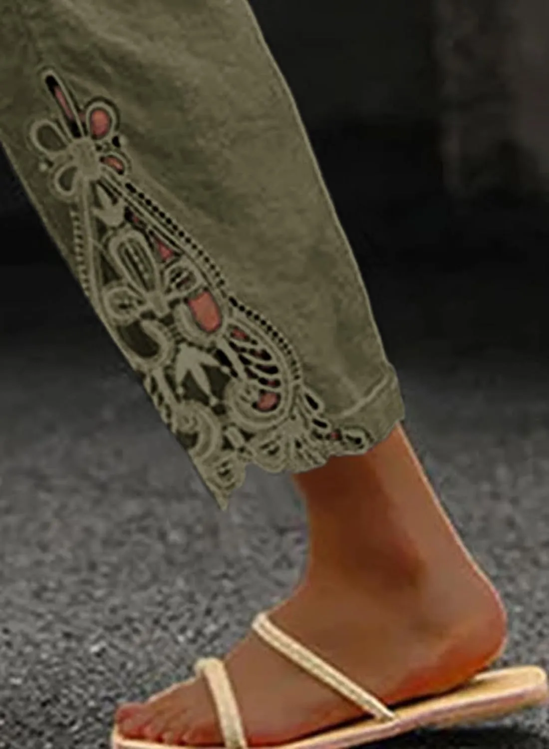 Women Fashion 2025 Casual Lightweight Drawstring Elastic Waist Pants with Pockets